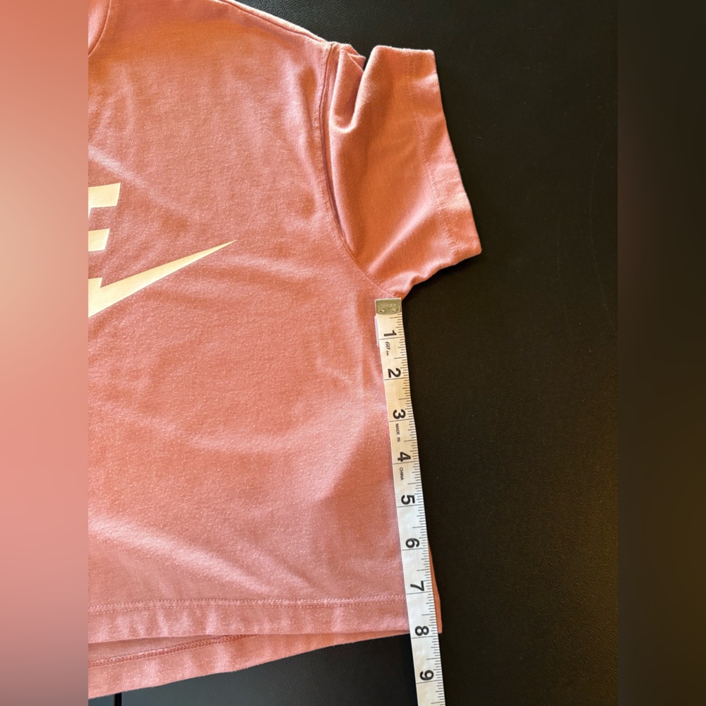 Nike Women’s Pink T-Shirt Cropped Logo-Size: Small-Preowned, EUC - Picture 5 of 10